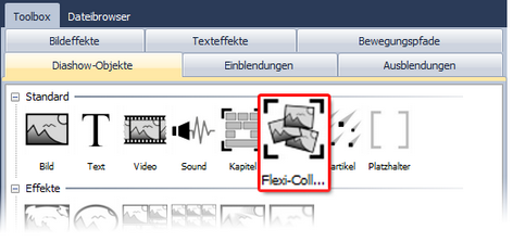 Flexi-Collage-Objekt in der Toolbox