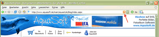 RSS-Symol im Firefox-Browser