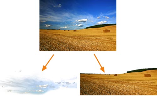 Freistellen der einzelnen Ebenen eines Bildes