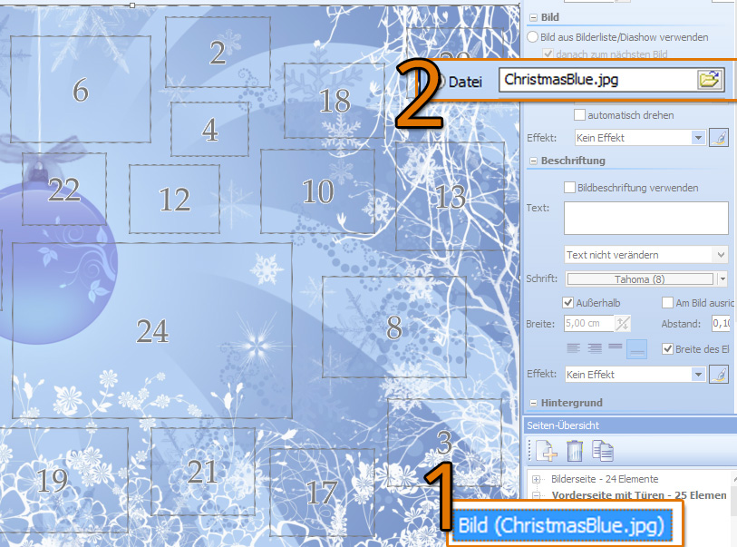 Adventskalender Mit Fotos Erstellen Aquasoft Hilfe