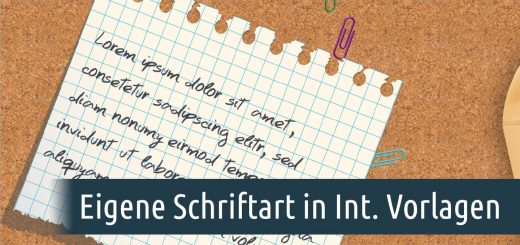 Eigene Scriftart in Intelligenter Vorlage