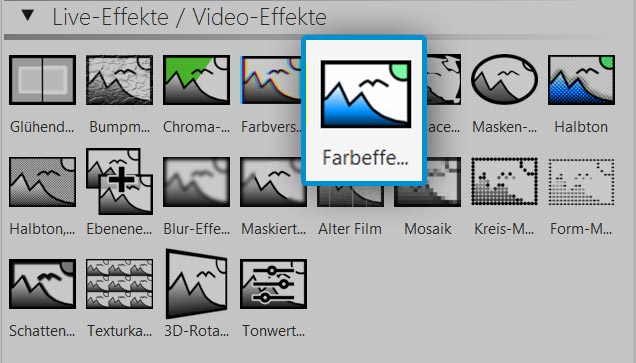 Farbeffekt in der Toolbox