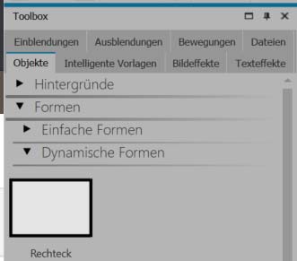 Dynamische Form Rechteck