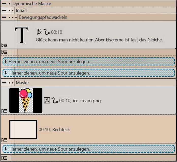 Masken-Effekt für Eis-Spruch