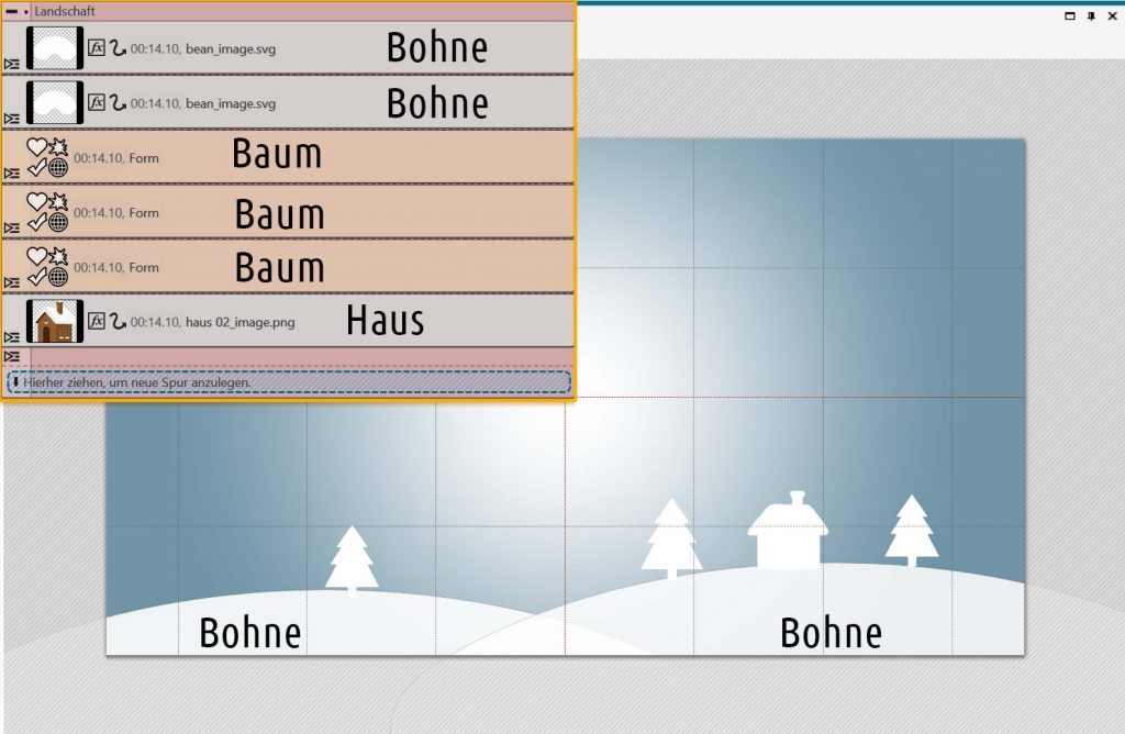 Formen für weiße Schneelandschaft