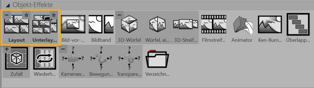 Layout-Effekt in der Toolbox