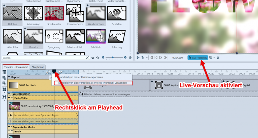 Standbild als Video-Thumbnail verwenden