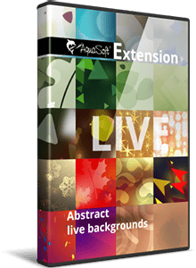 Abstract live backgrounds - Extension package for Photo Vision, Video Vision and AquaSoft Stages starting from version 11