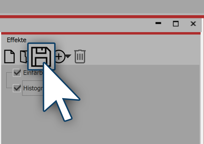 Effekt speichern