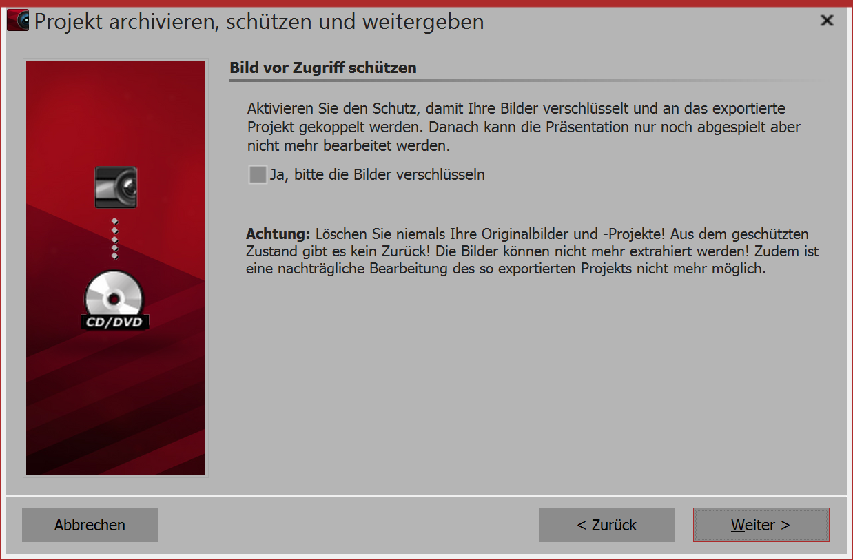Bilder vor Zugriff schützen