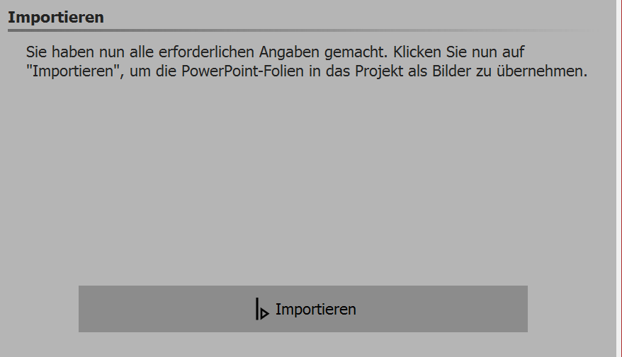 Folien als Bilder importieren