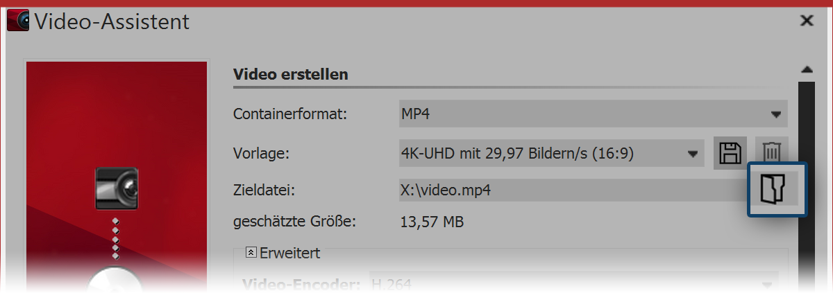 Ordner-Symbol anklicken