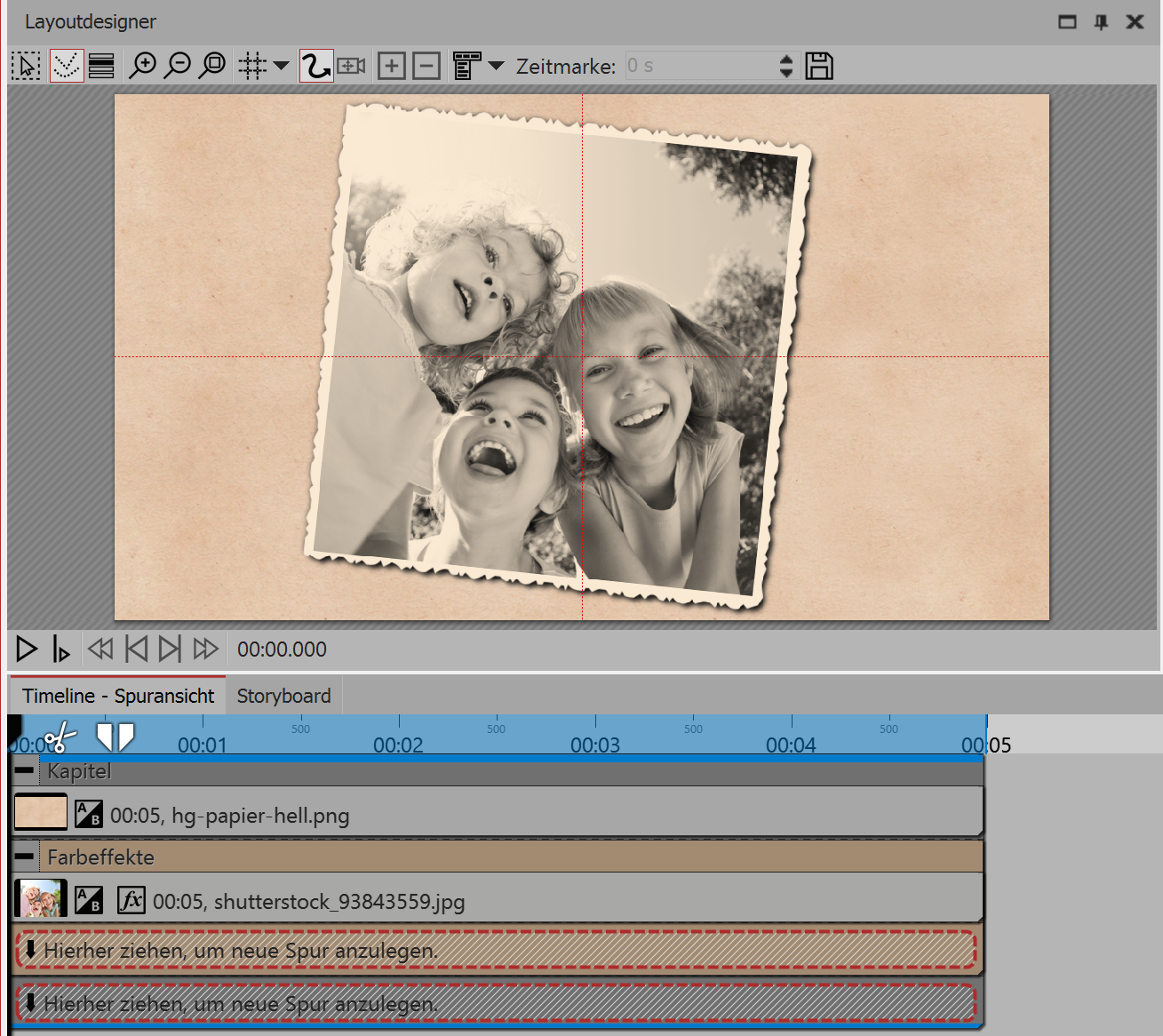 Altes Foto mit Farbeffekt