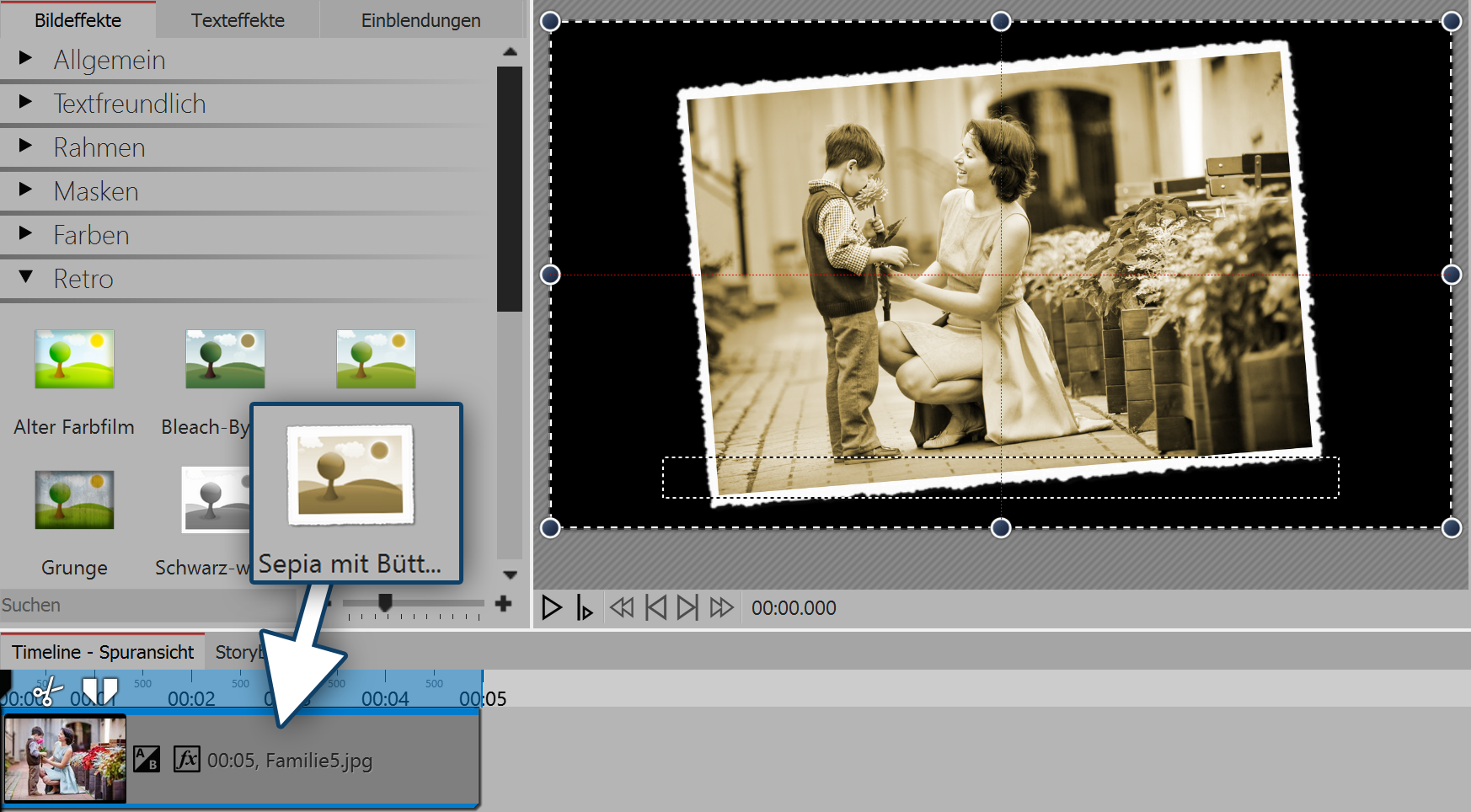 Hinzufügen von Bildeffekten