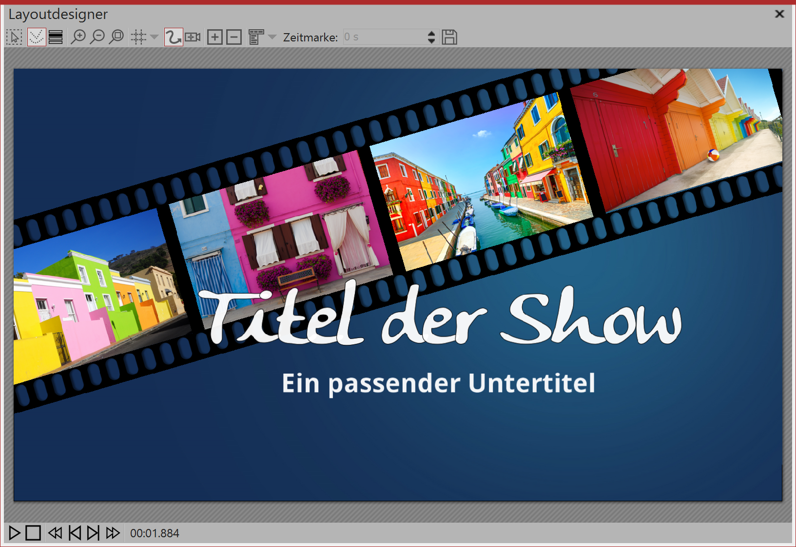 Filmstreifen als Animation für ein Intro