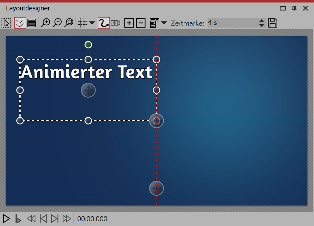 Text im Layoutdesigner platzieren