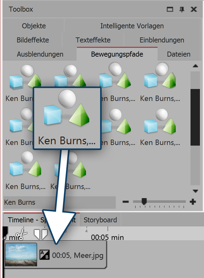 Ken Burns Effekt anwenden