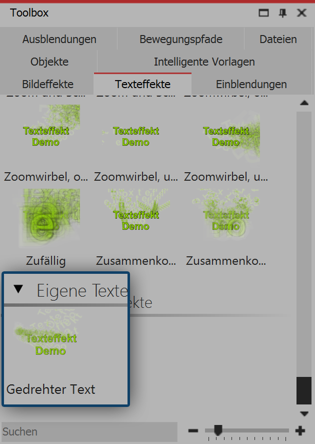Eigener Texteffekt in der Toolbox