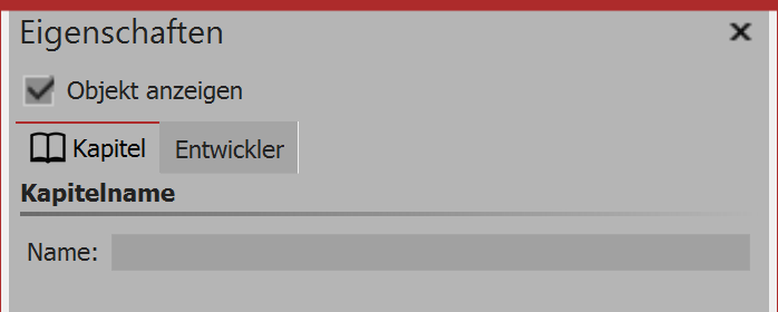 Eigenschaften für Kapitel-Objekt