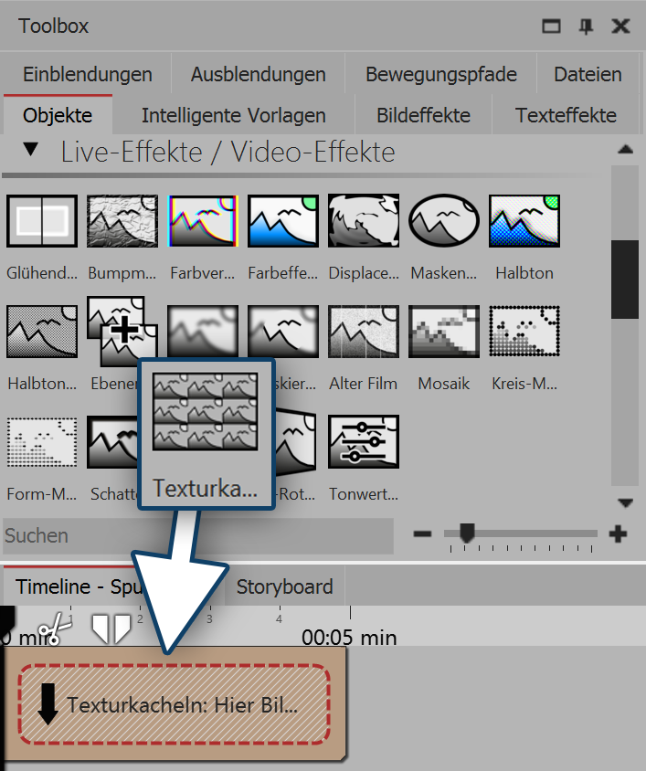 Texturkacheln einfügen
