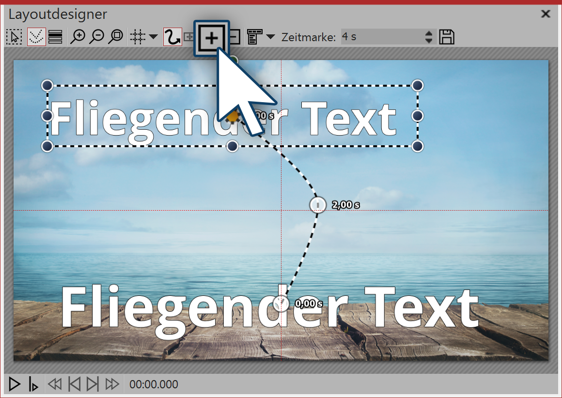 Text mit Bewegungspfad