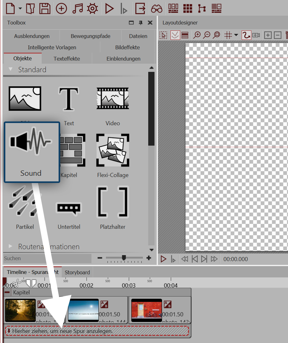 Sound-Objekt einfügen