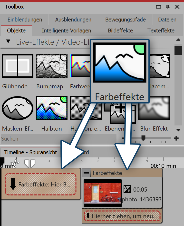 Farbeffekt einfügen