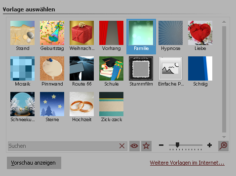 Vorlage auswählen o. Vorschau ansehen