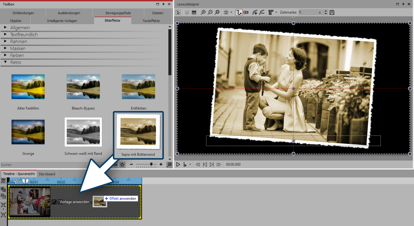 Hinzufügen von Bildeffekten