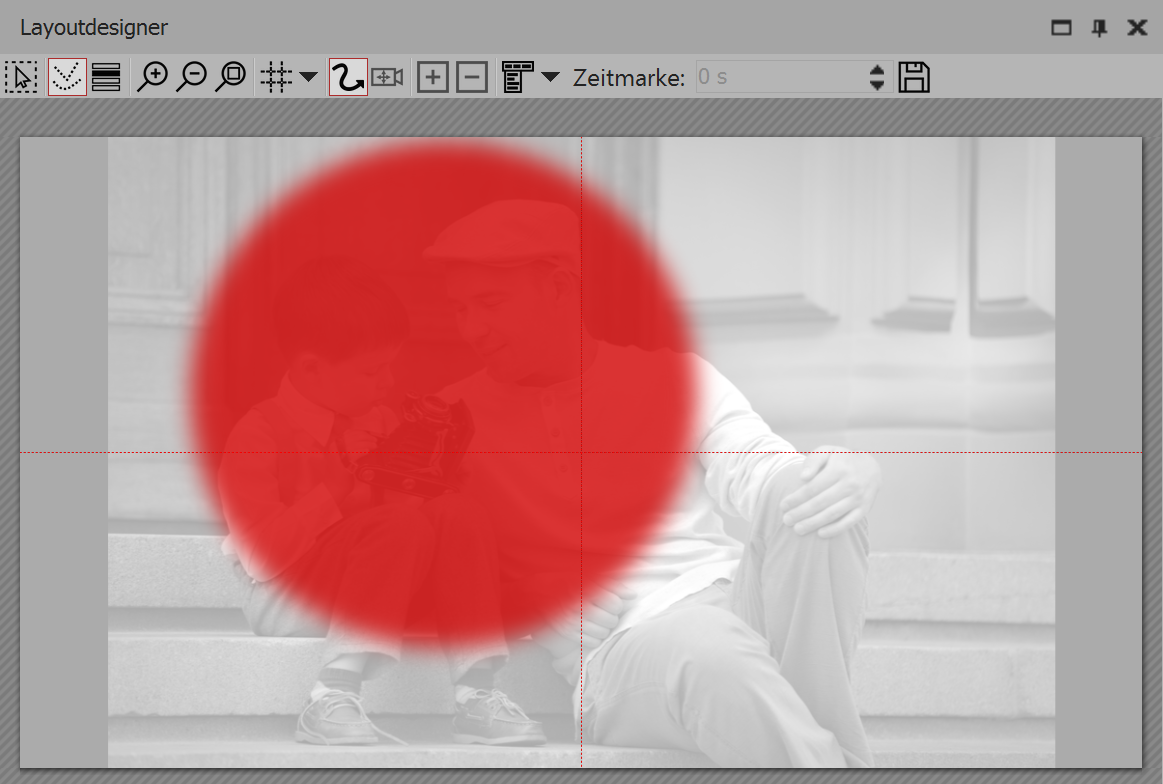 Masken-Bereich des Effektes ist angeklickt