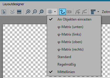 Optionen für Raster