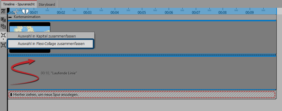 Routenanimation in Flexi-Collage