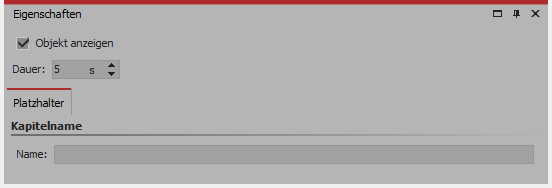 Eigenschaften für Platzhalter-Objekt