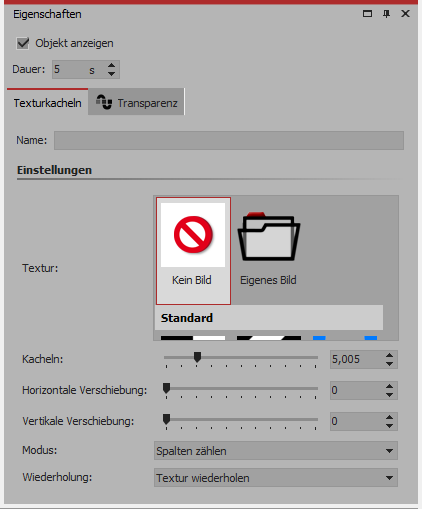 Texturkacheln einfügen