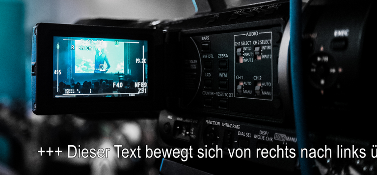 Laufschrift beim Abspielen