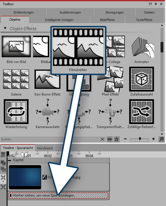 Filmstreifen-Effekt einfügen
