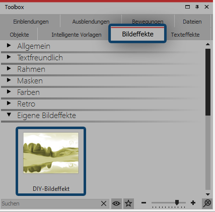 Bildeffekt in der Toolbox