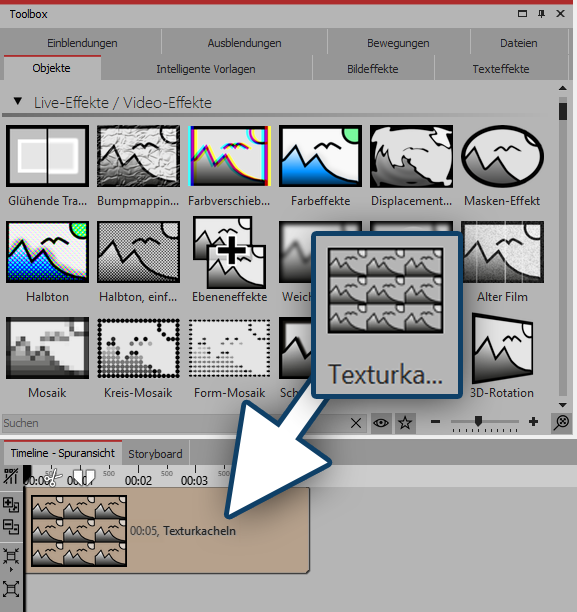 Texturkacheln einfügen