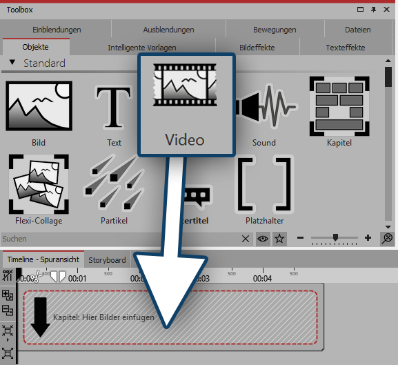 Video in Kapitel einfügen