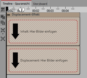 Displacement-Effekt in der Timeline