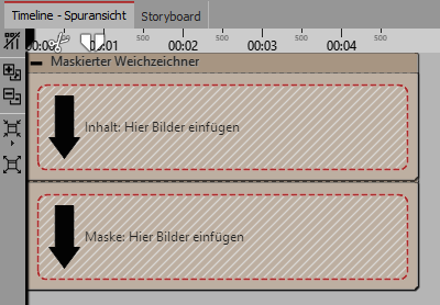 Effekt-Bereiche in der Timeline