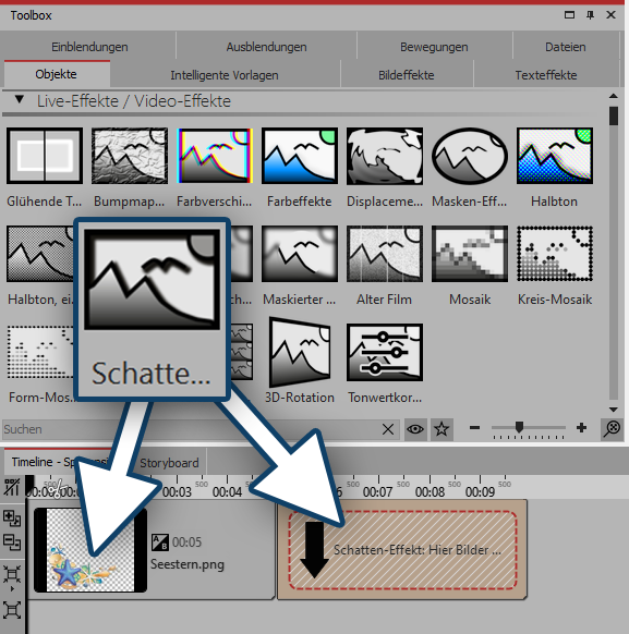 Schatten-Effekt einfügen