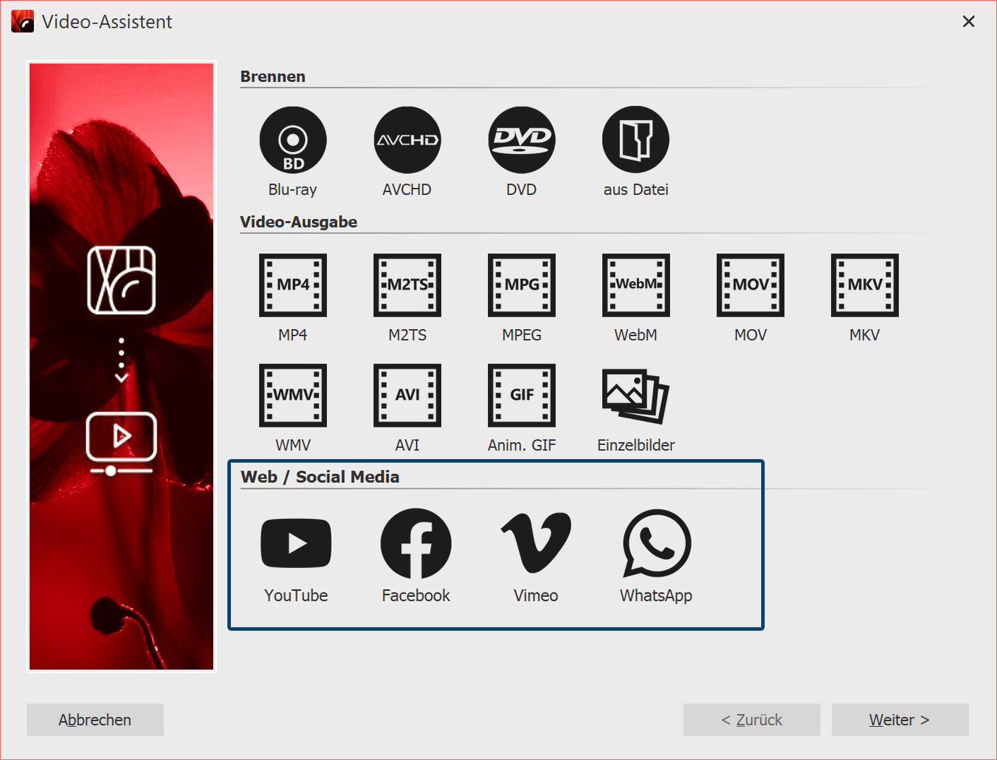 Video-Assistent aufrufen