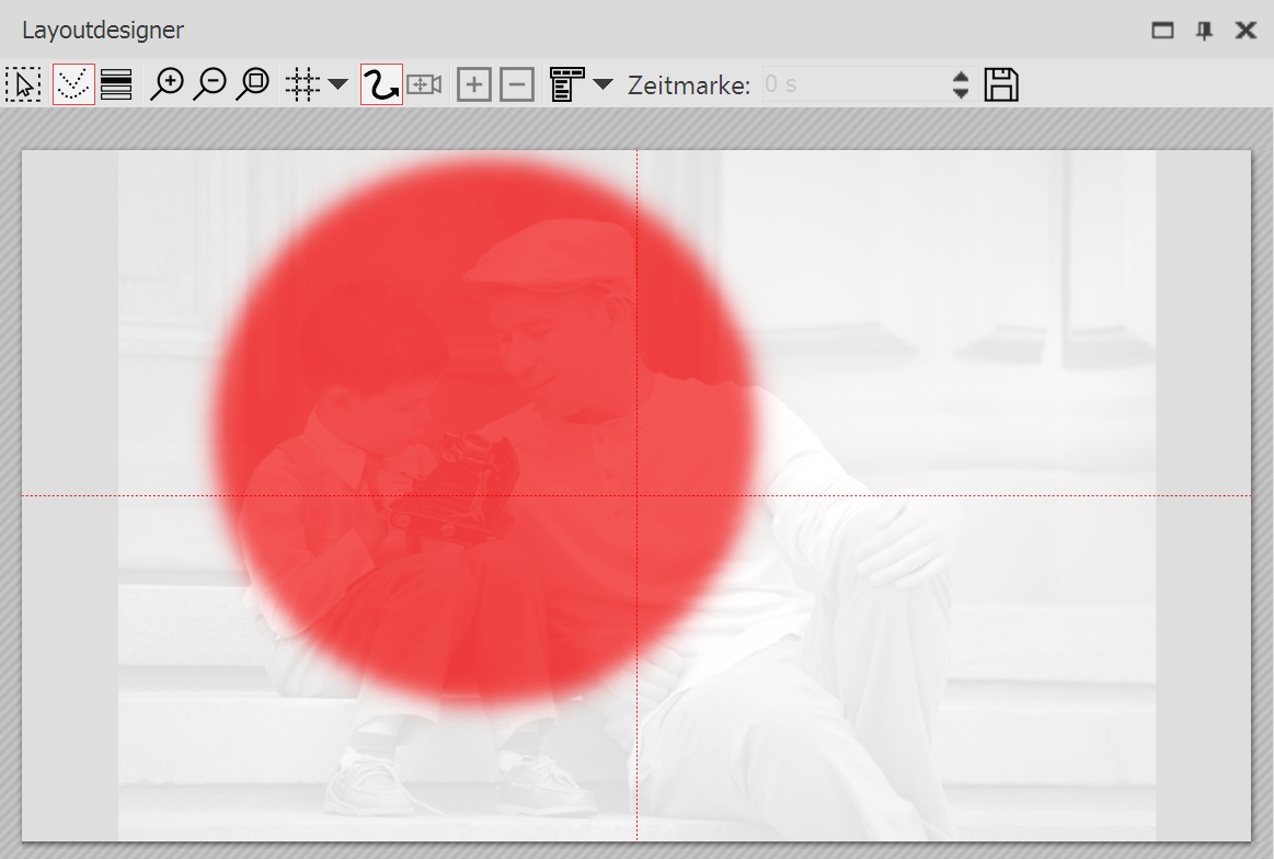 Masken-Bereich des Effektes ist angeklickt