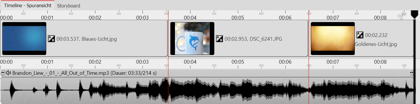 Bilder an Linien ausgerichtet
