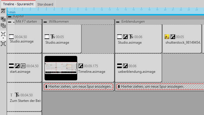 Alle Objekte sind von Kapitel umschlossen