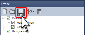 Effekt speichern
