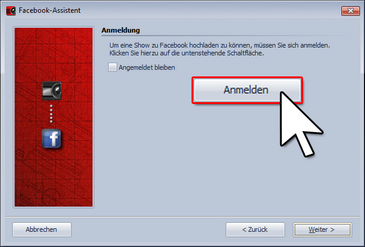 Bei Facebook anmelden