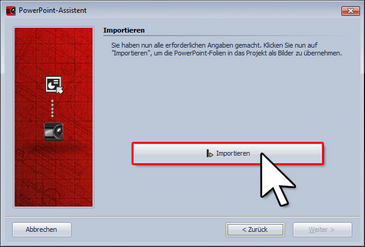 Folien als Bilder importieren