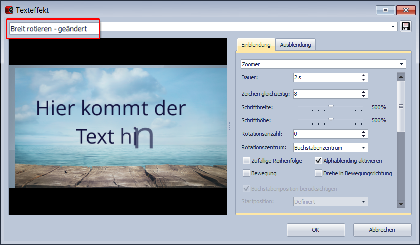 Textanimation Textanimation